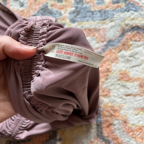 Never Worn! Free People One-Shoulder Ruched Top Mauve XS - Picture 5 of 5